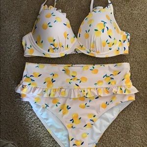 Women High Waist Bikini Push Up Bikinis Print